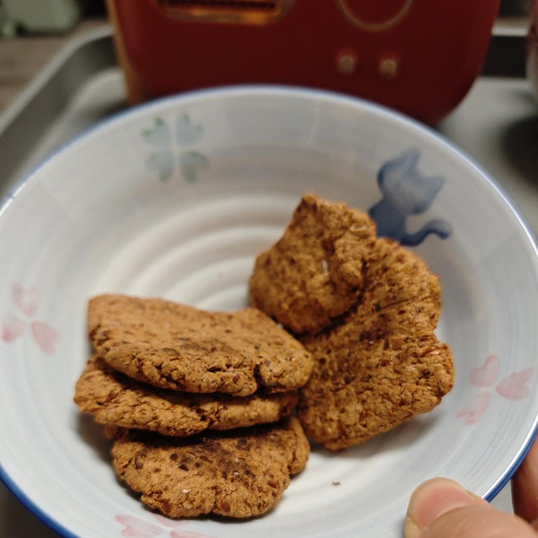 亚麻籽黄豆粉全麦饼干•咸口松软无糖无油•高纤维高蛋白减肥健身餐