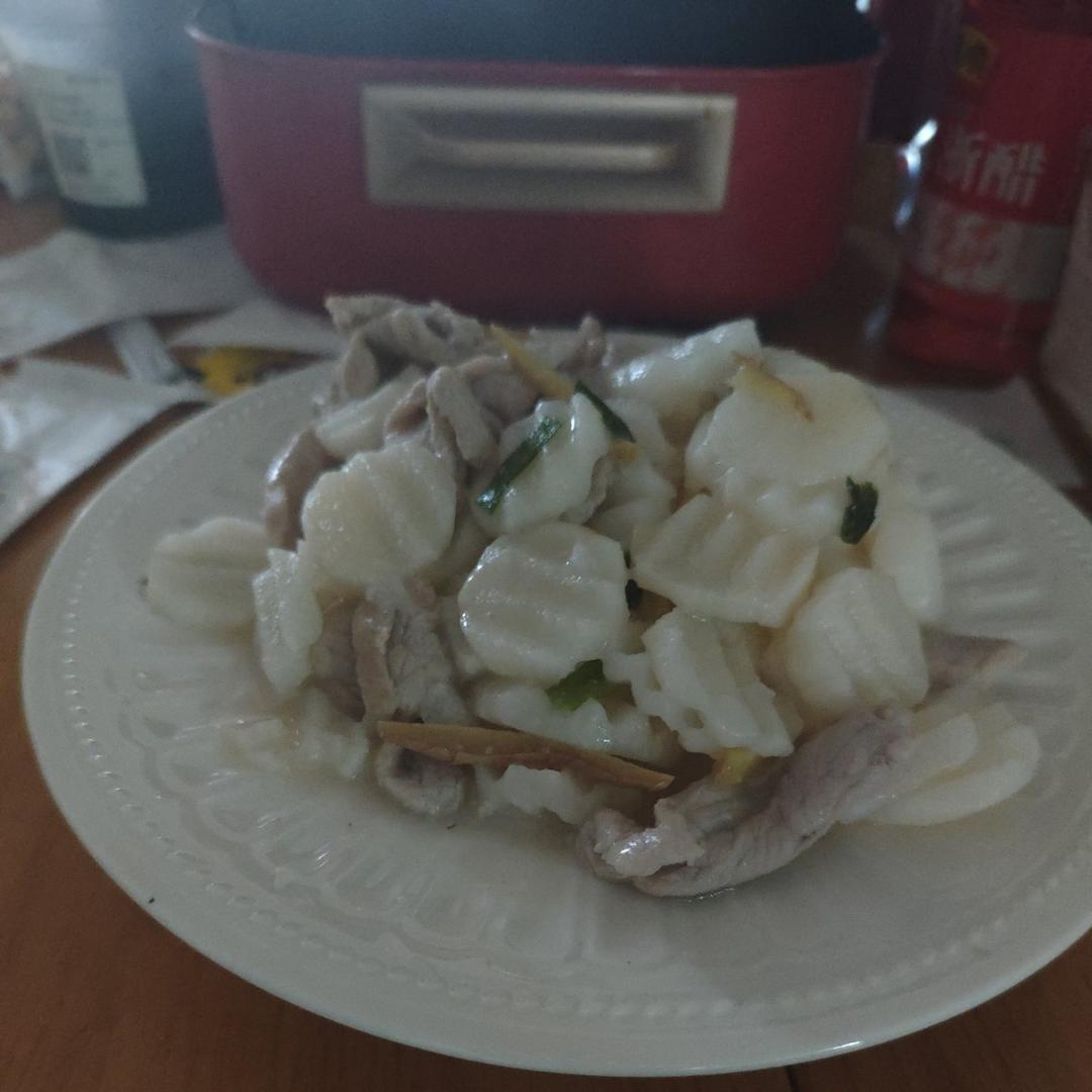 好吃到光盘的山药炒肉片