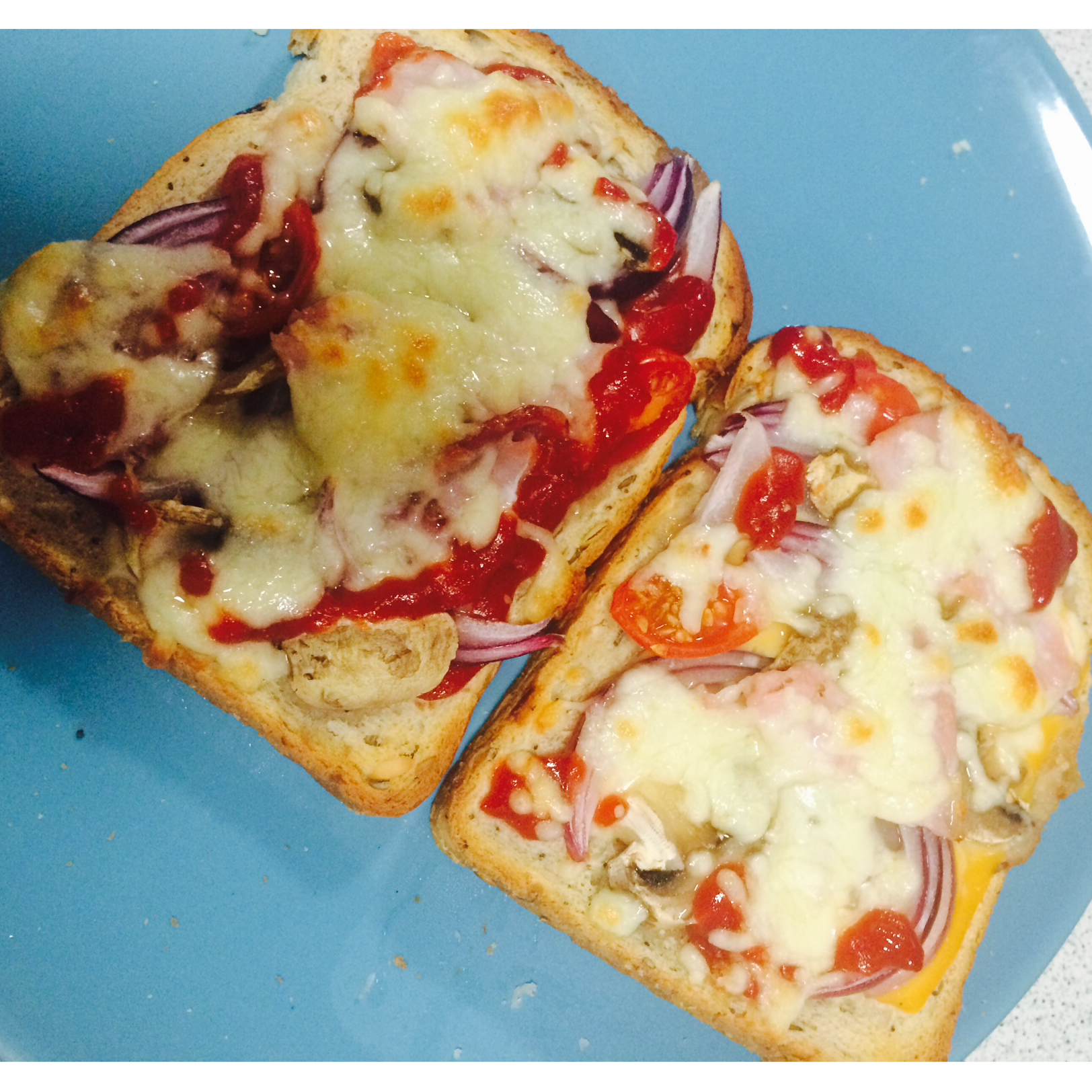 吐司培根小批萨