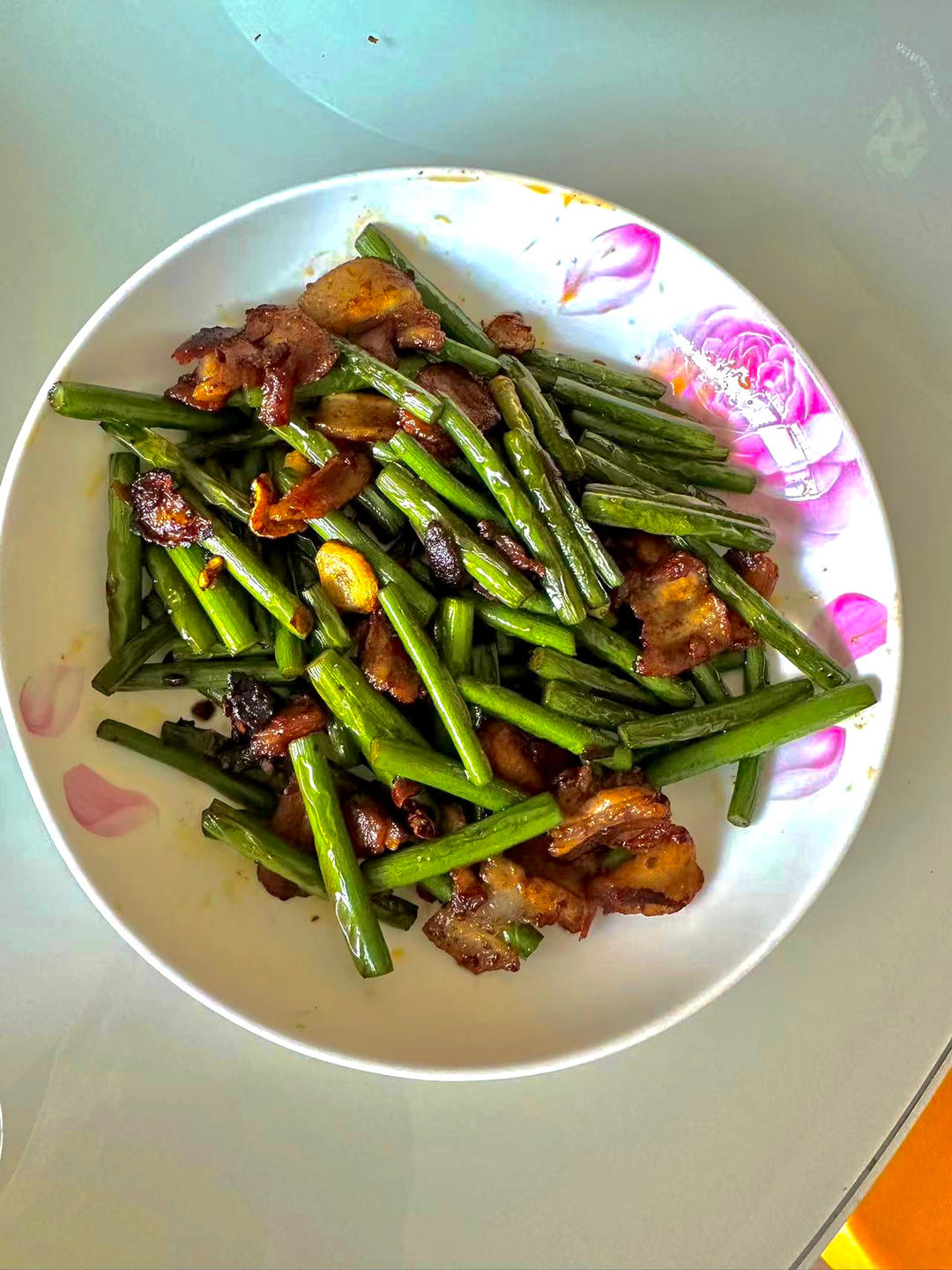 蒜苔炒肉/蒜苗炒五花肉