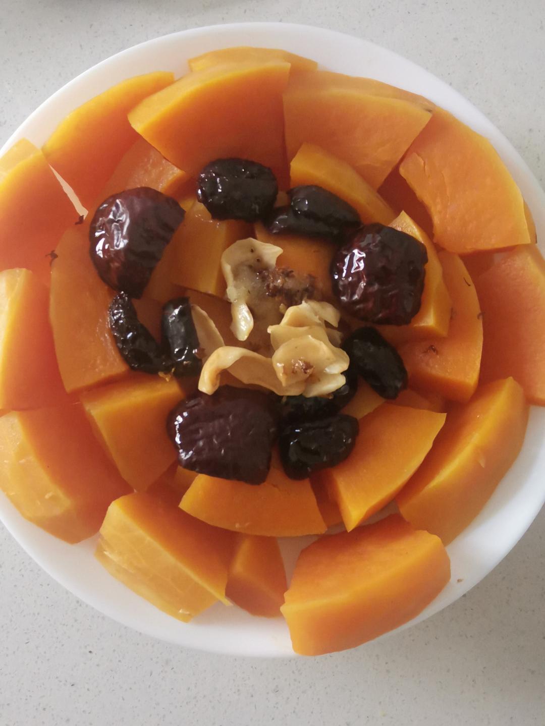 红枣百合蒸南瓜