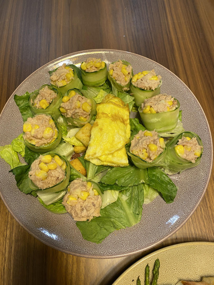 🌿入夏减脂必吃🐟金枪鱼黄瓜沙拉卷🥙