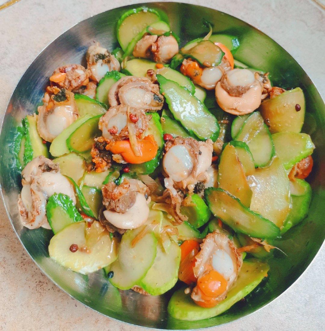 果宝宝7887做的黄瓜片炒扇贝肉