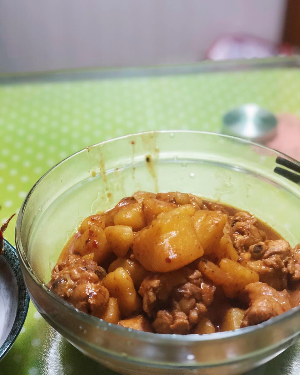 土豆焖鸡腿