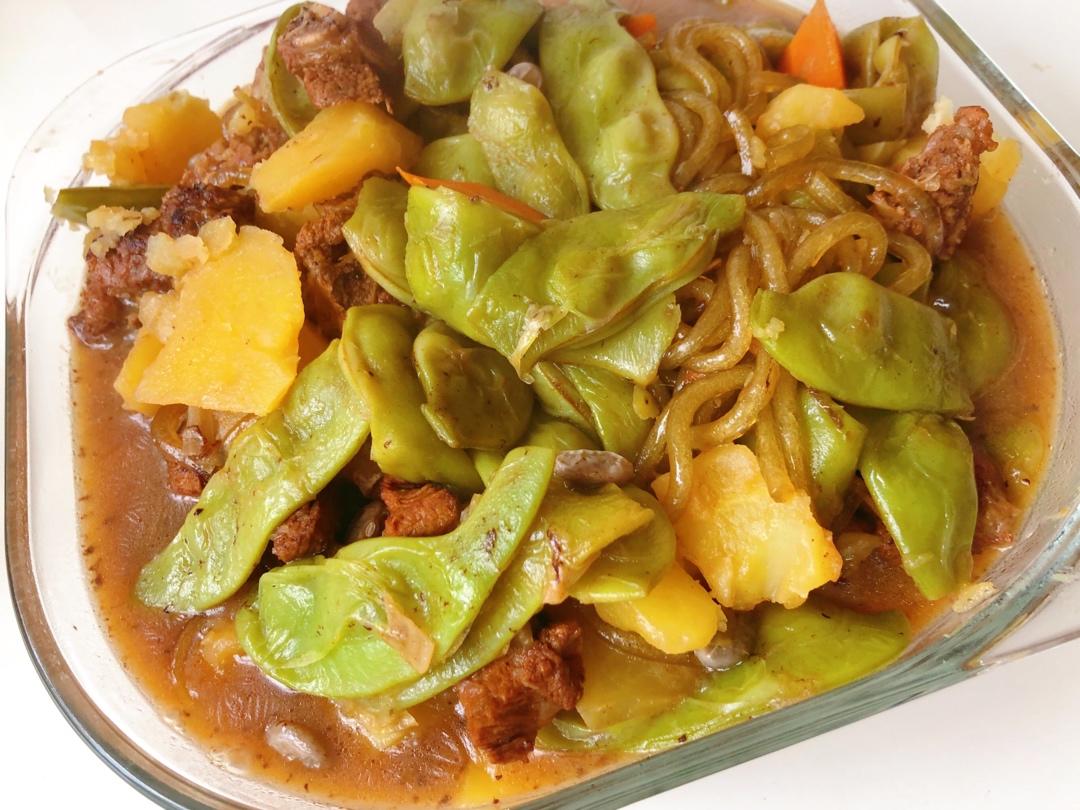 排骨炖土豆豆角