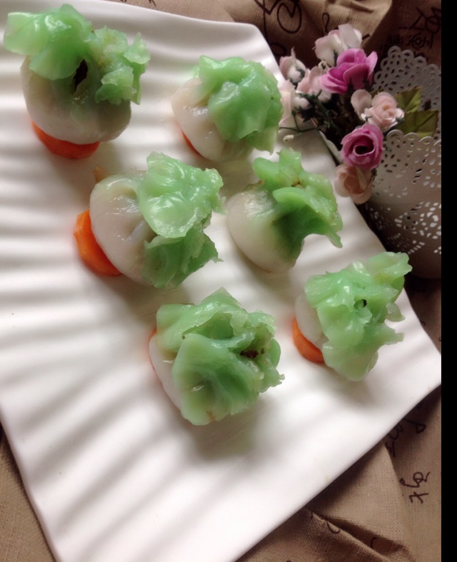 竹林听雨0qgz做的水晶白菜蒸饺