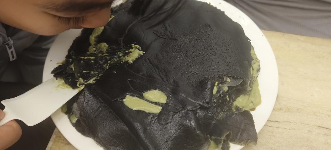 🖤酷黑玫瑰抹茶千层💚只需一口平底锅就ok