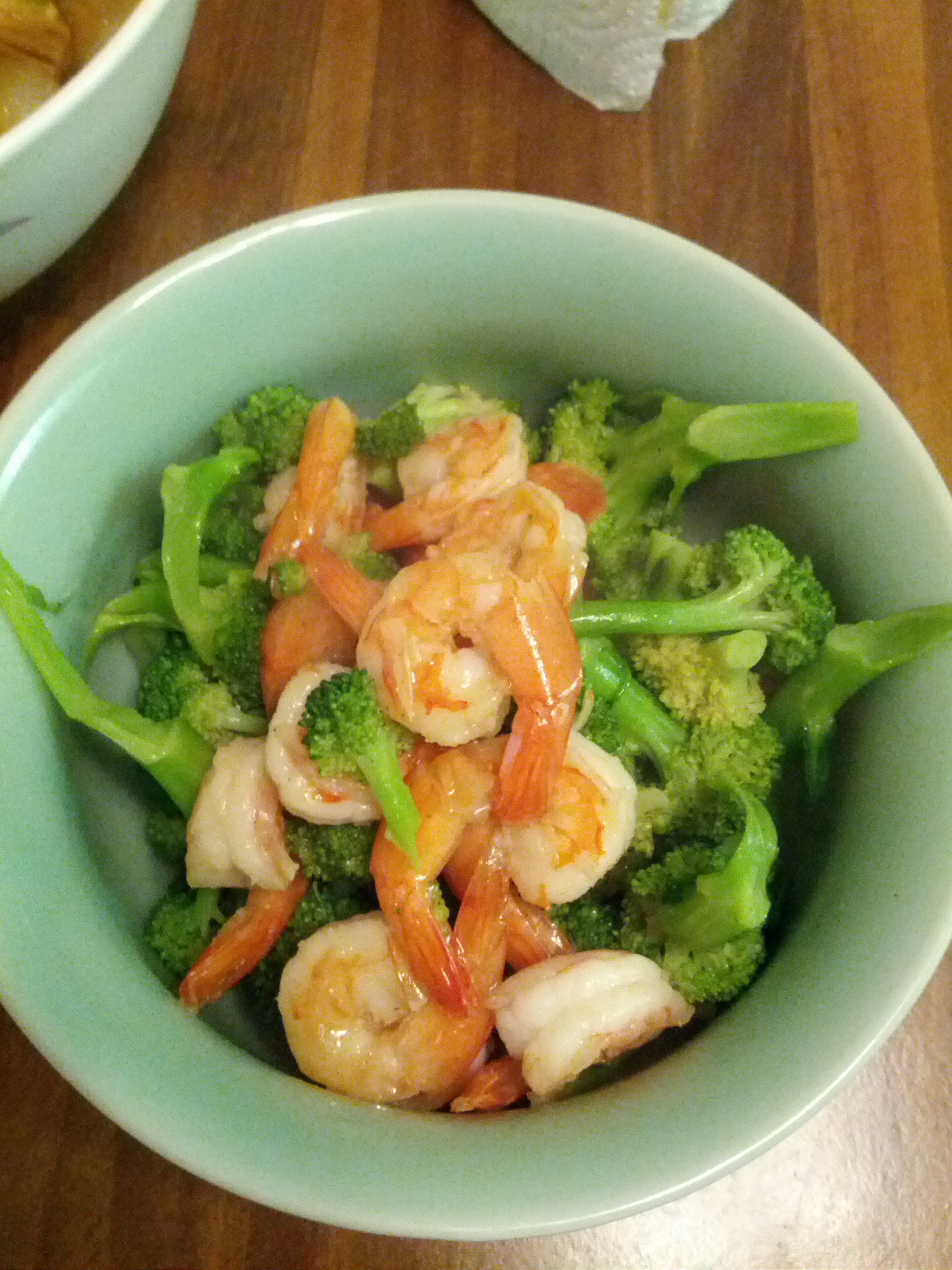 炝炒西兰花虾球