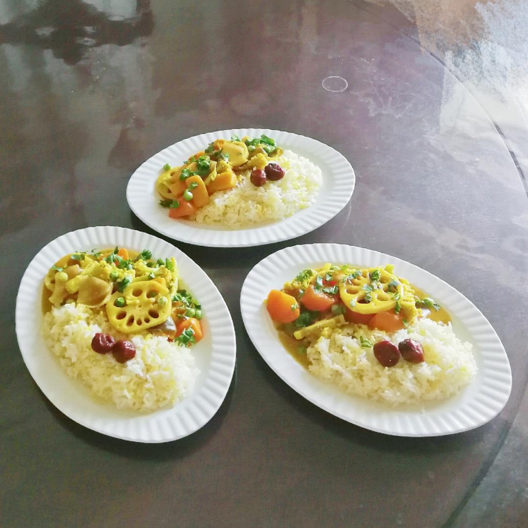 【素食主义】马来椰香咖喱什蔬炸豆腐