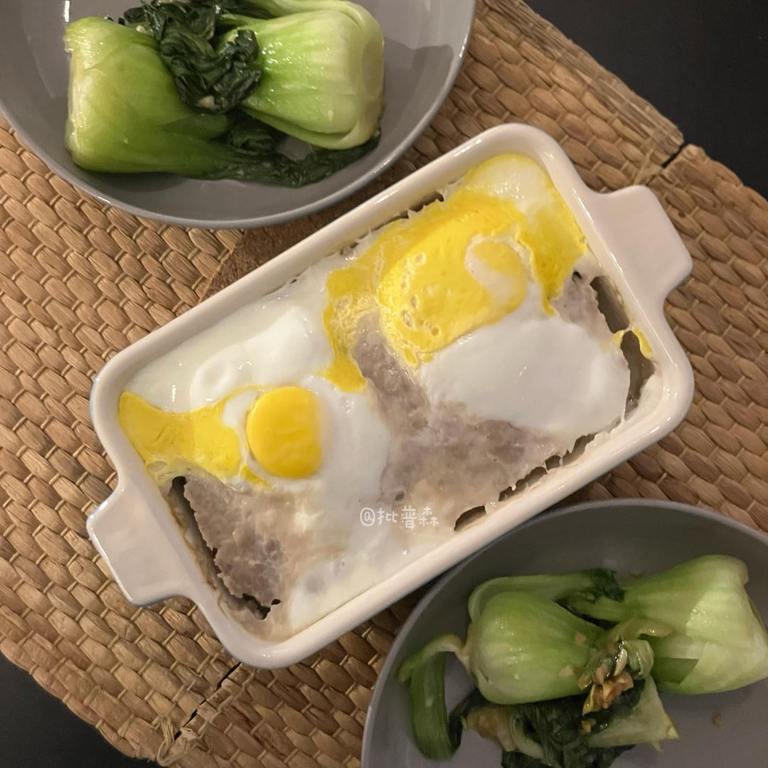 简单又好吃的肉饼蒸蛋