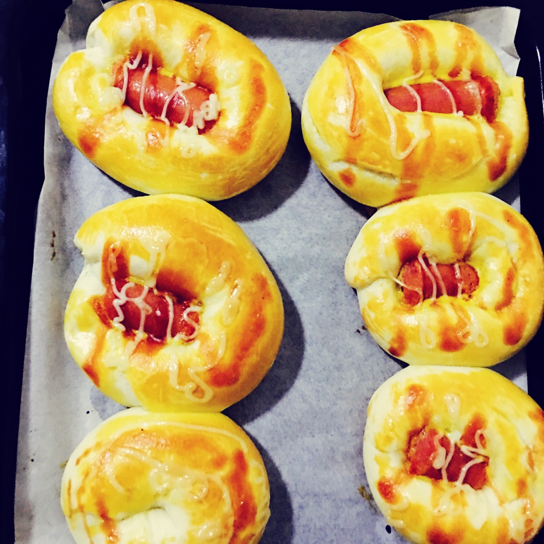 肠仔香葱芝士面包（橄榄油版）