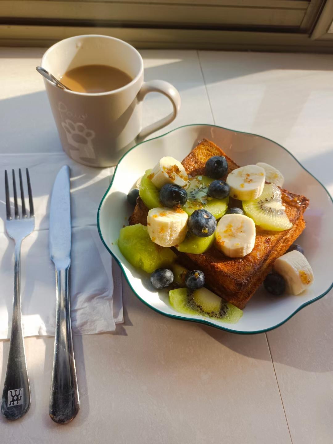 Brunch🍞莓果法式吐司 也可算是开放三明治🥪简单营养快速