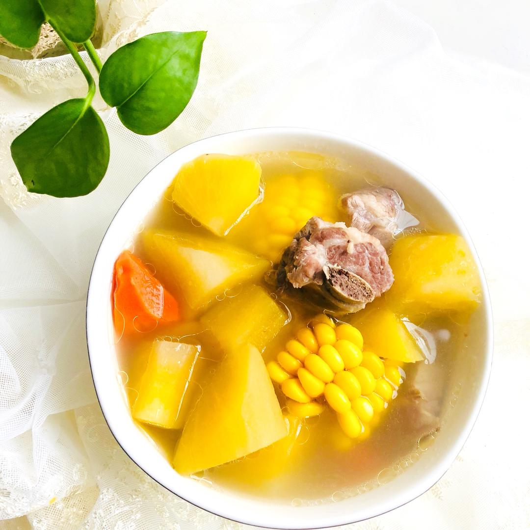 春季养生汤 清火润肺 雪莲果玉米排骨汤的做法步骤图 米饭也快乐 下厨房