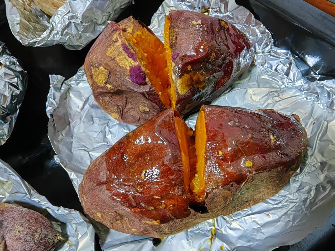 【烤箱版烤红薯】