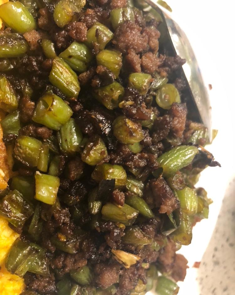 肉沫豆角下饭菜