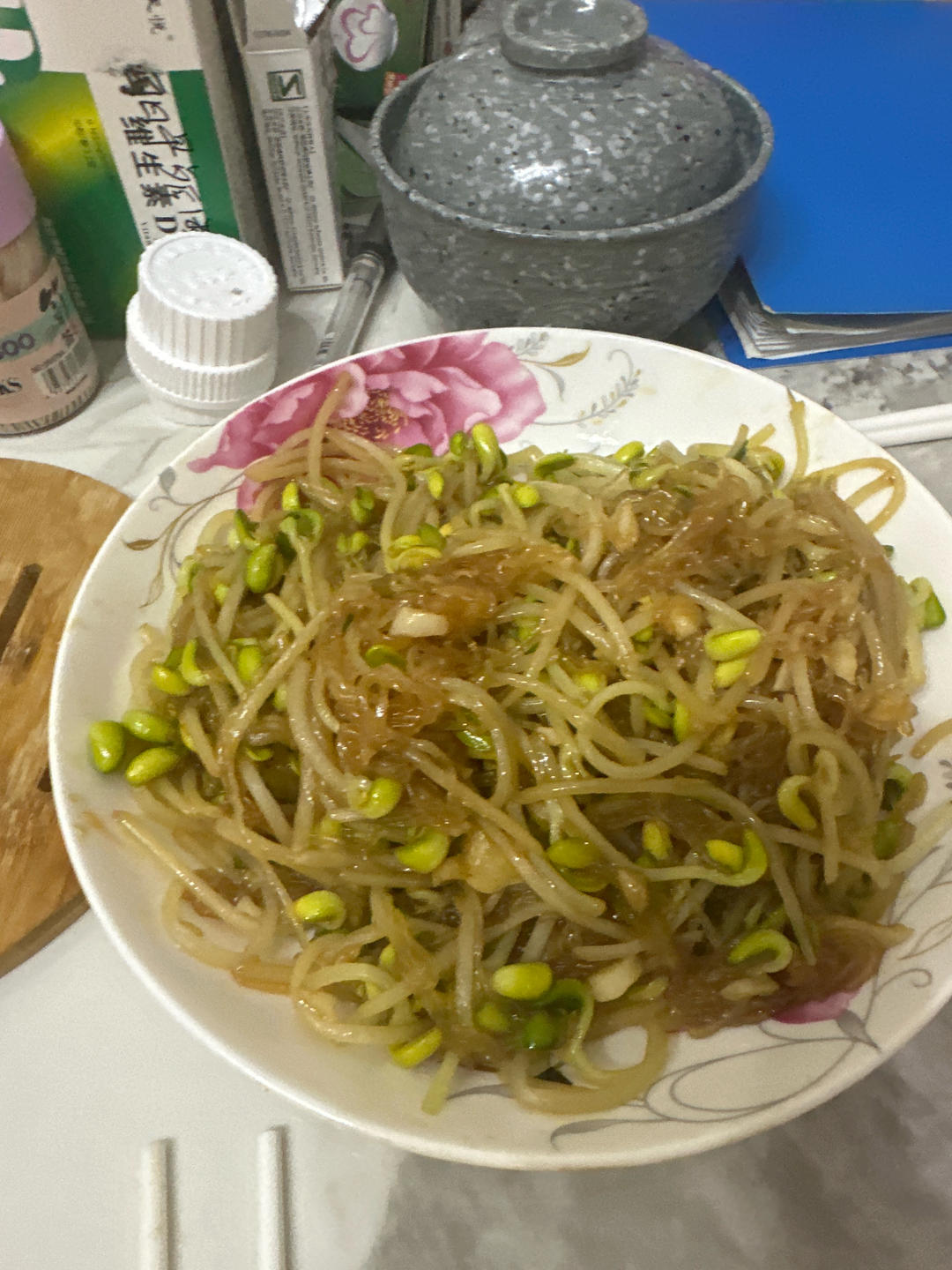 黄豆芽炒粉条