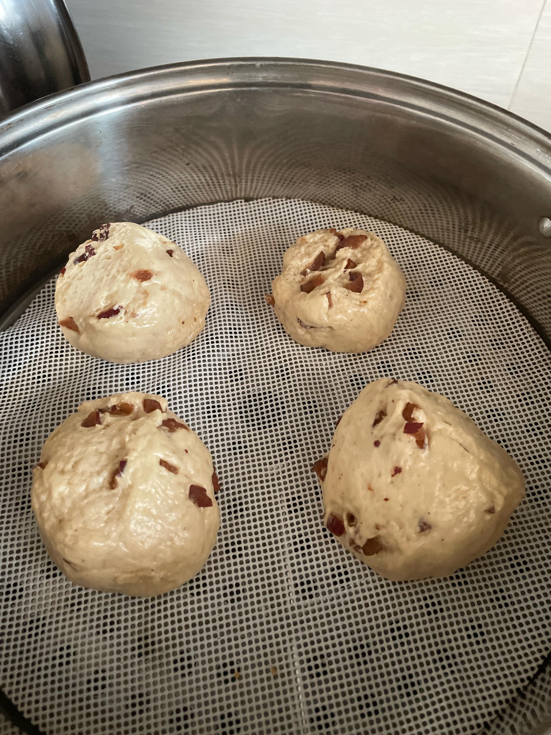 红糖红枣开花馒头❗️一次发酵超快手