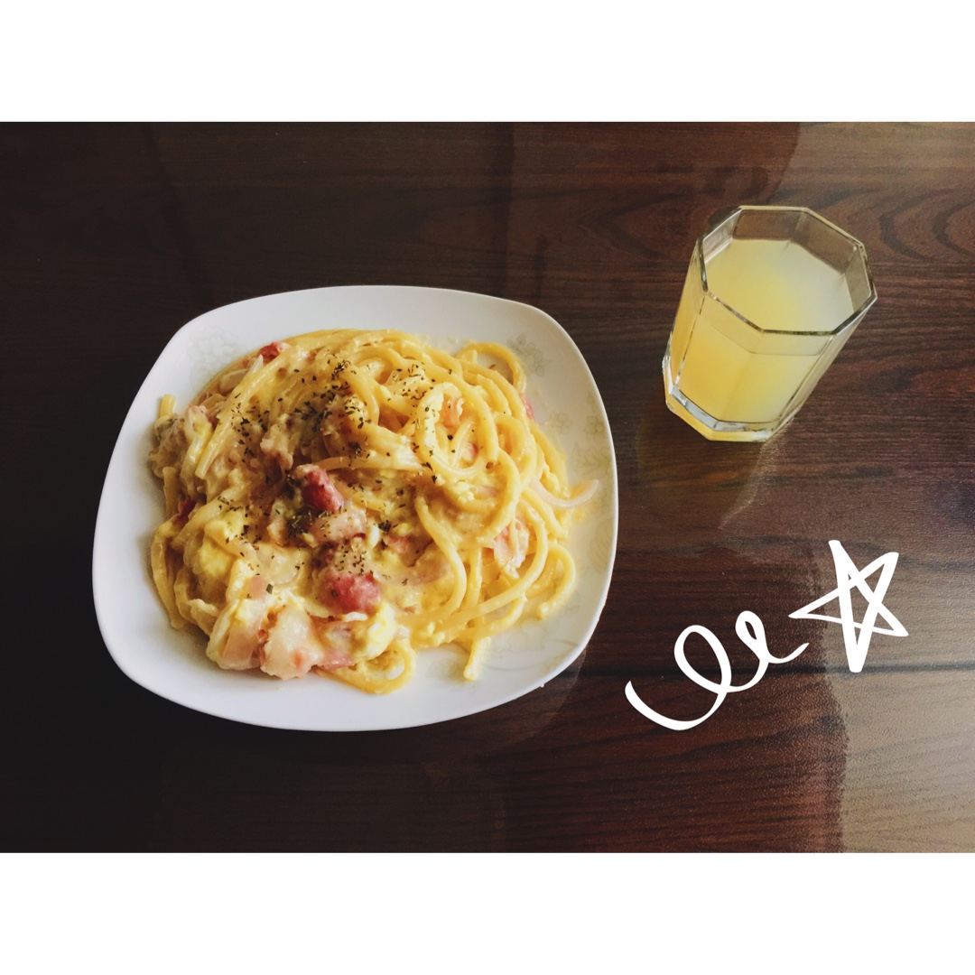 超简单的奶汁培根意面Carbonara