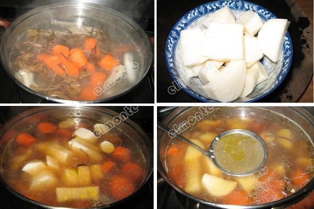 淮山茶树菇鸡汤的做法 步骤3