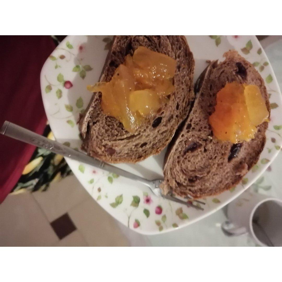 蔓越莓红酒坚果面包--免揉健康杂粮面包