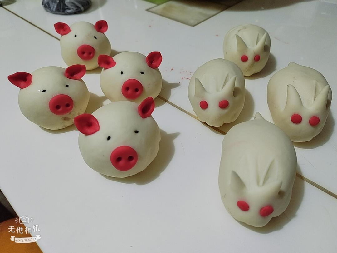 小白兔，白又白，豆沙包，吃起来！（一次发酵）