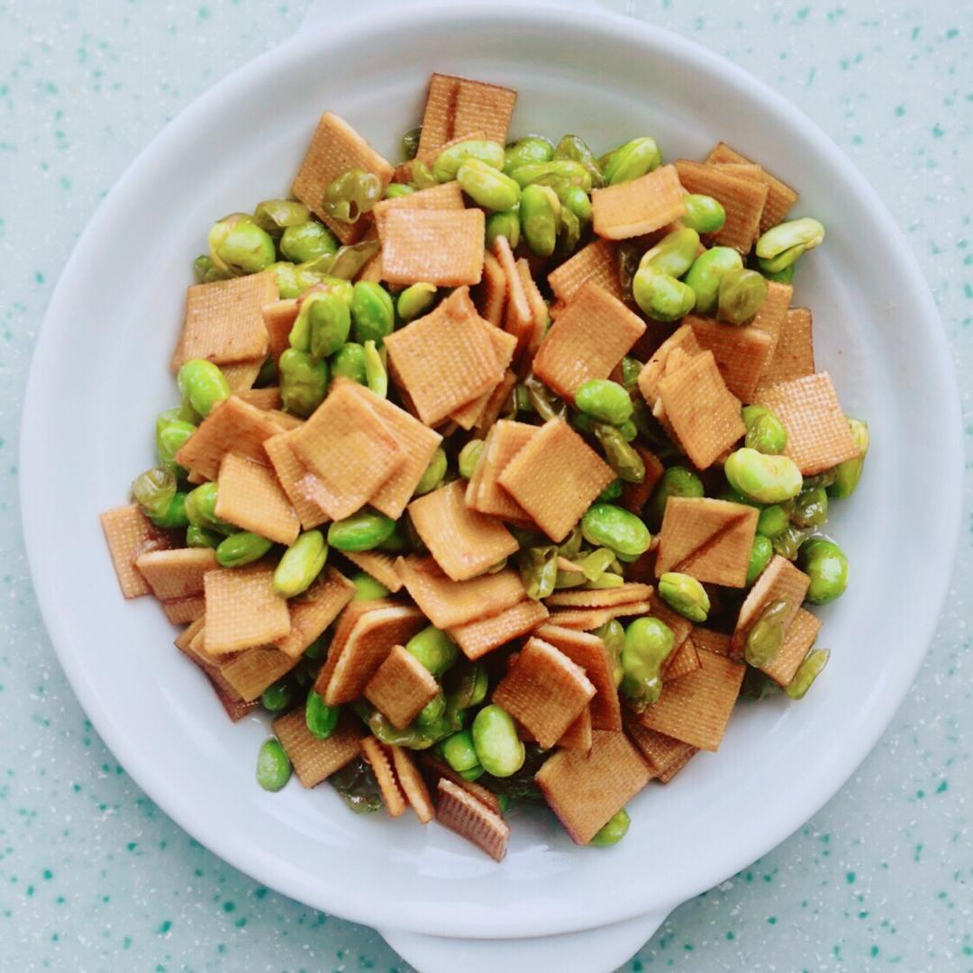 毛豆炒五香豆干