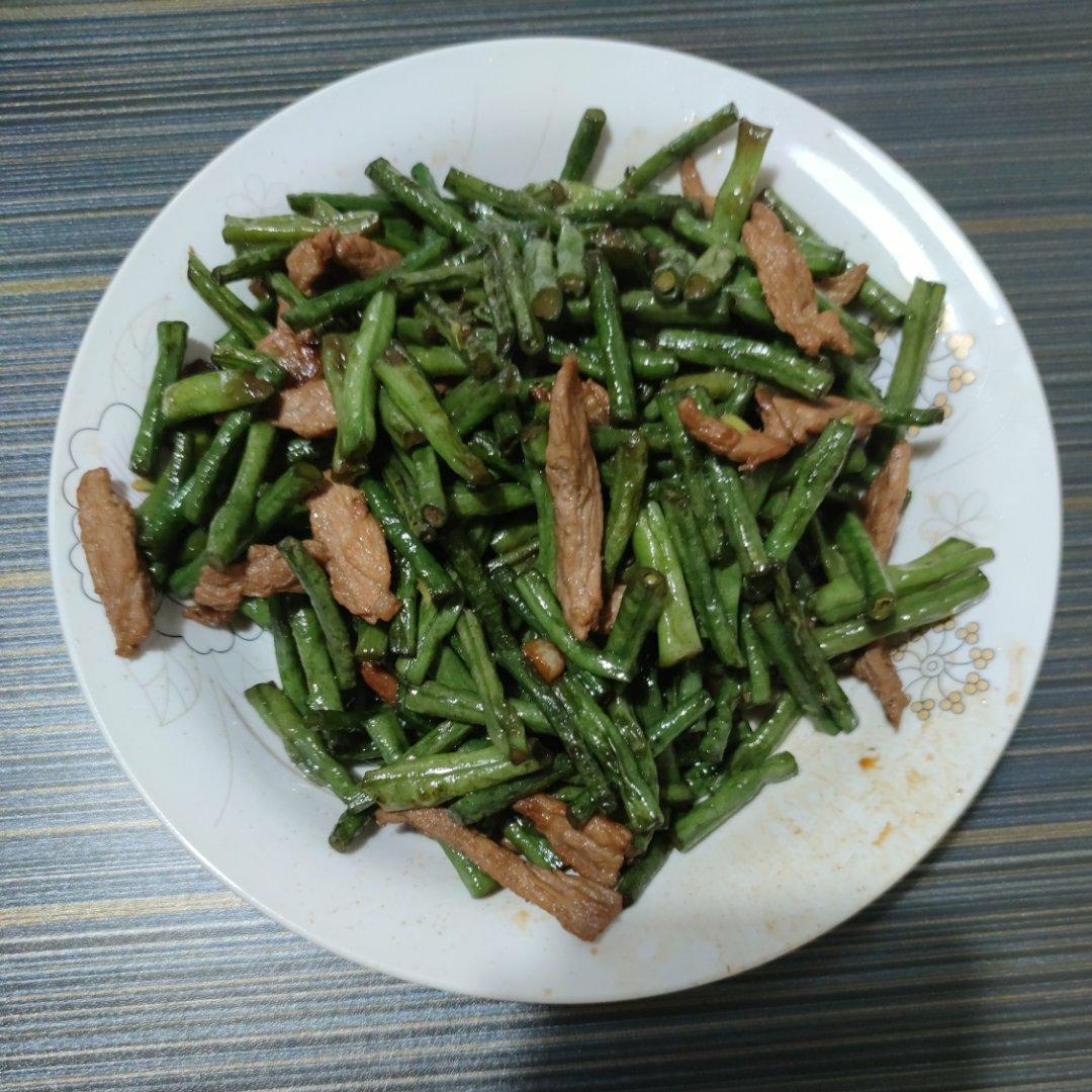 长豆角炒肉