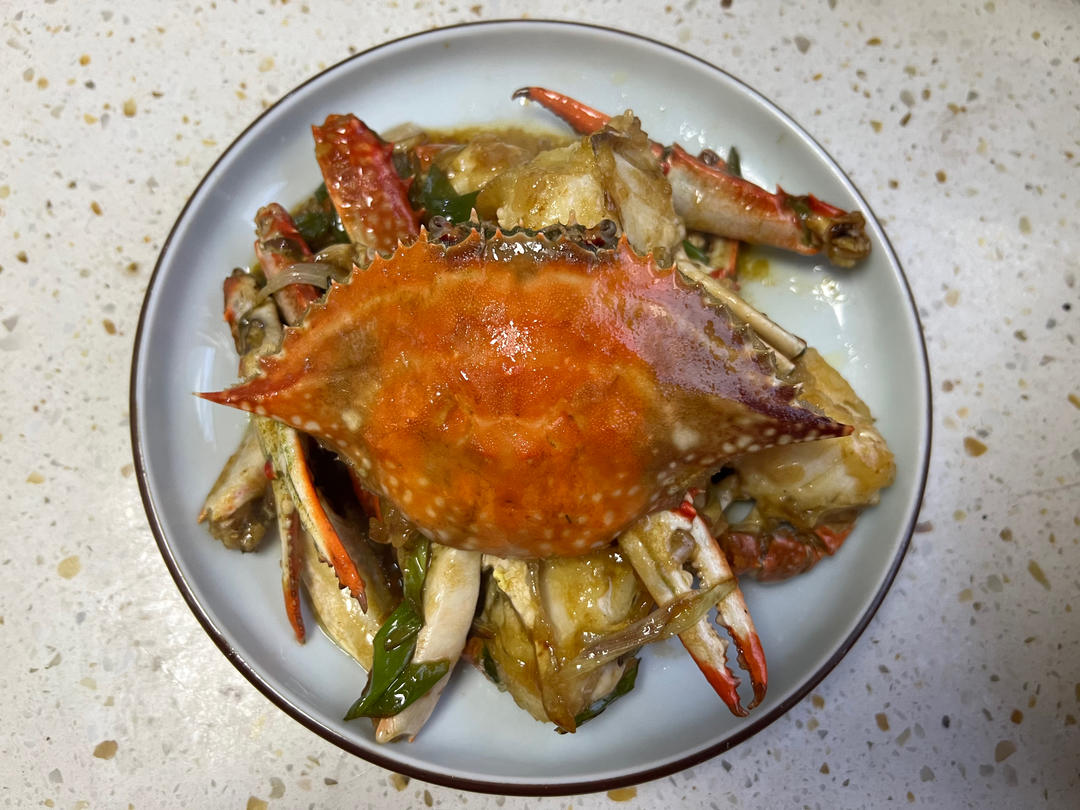 葱姜爆炒梭子蟹🦀️