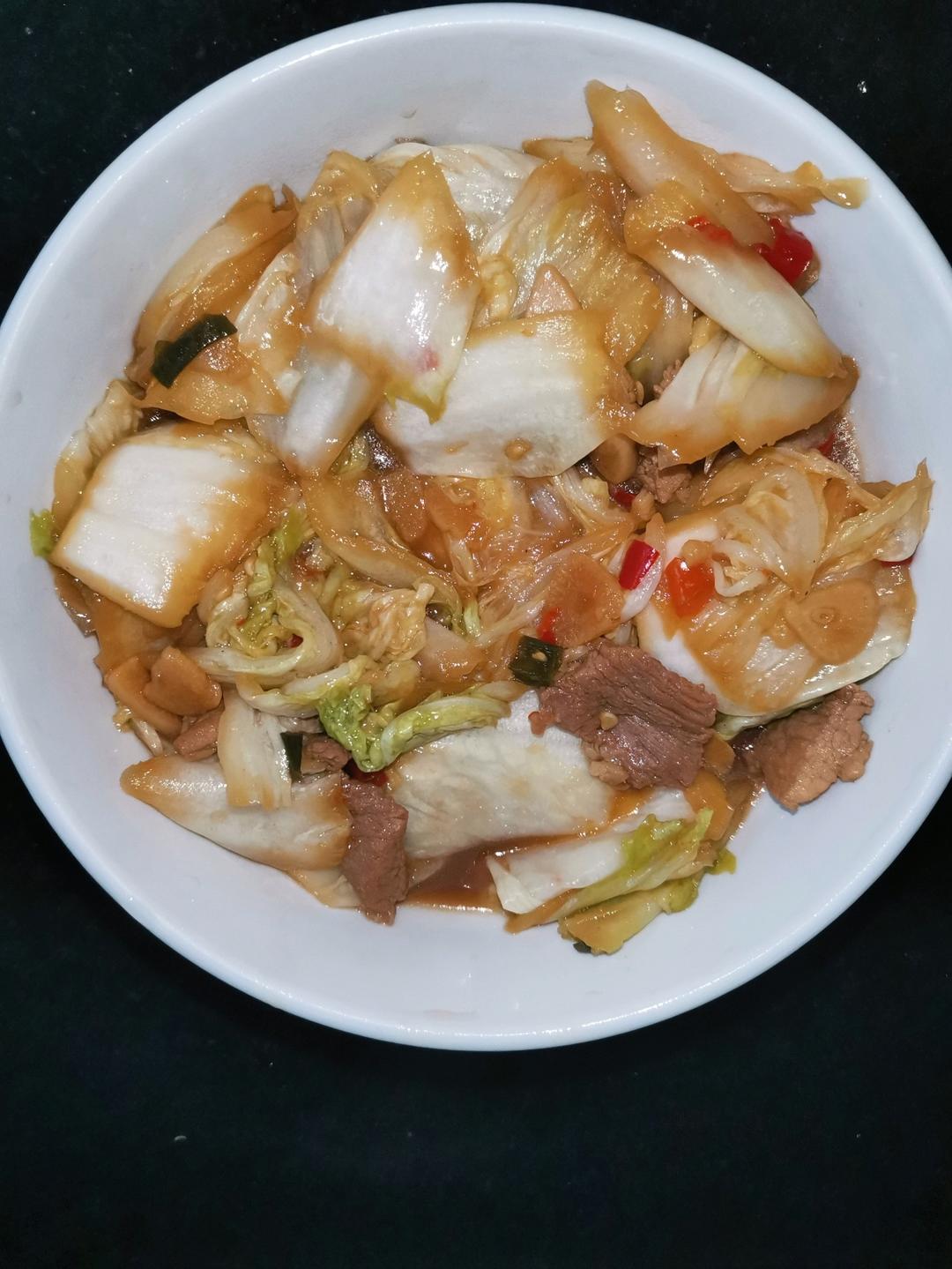白菜炒肉