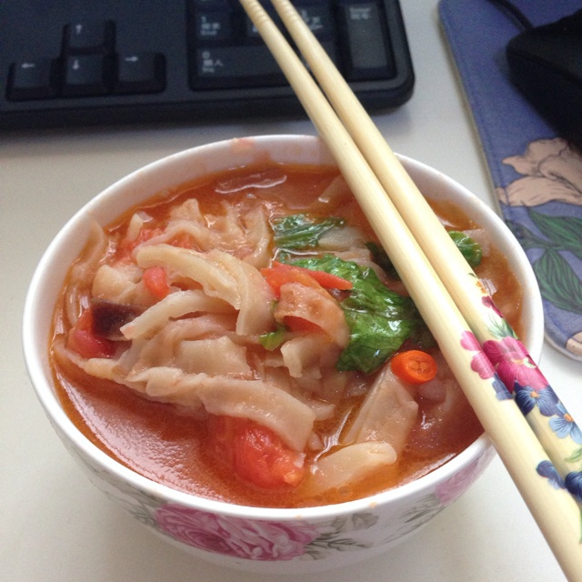 番茄牛肉烩饼