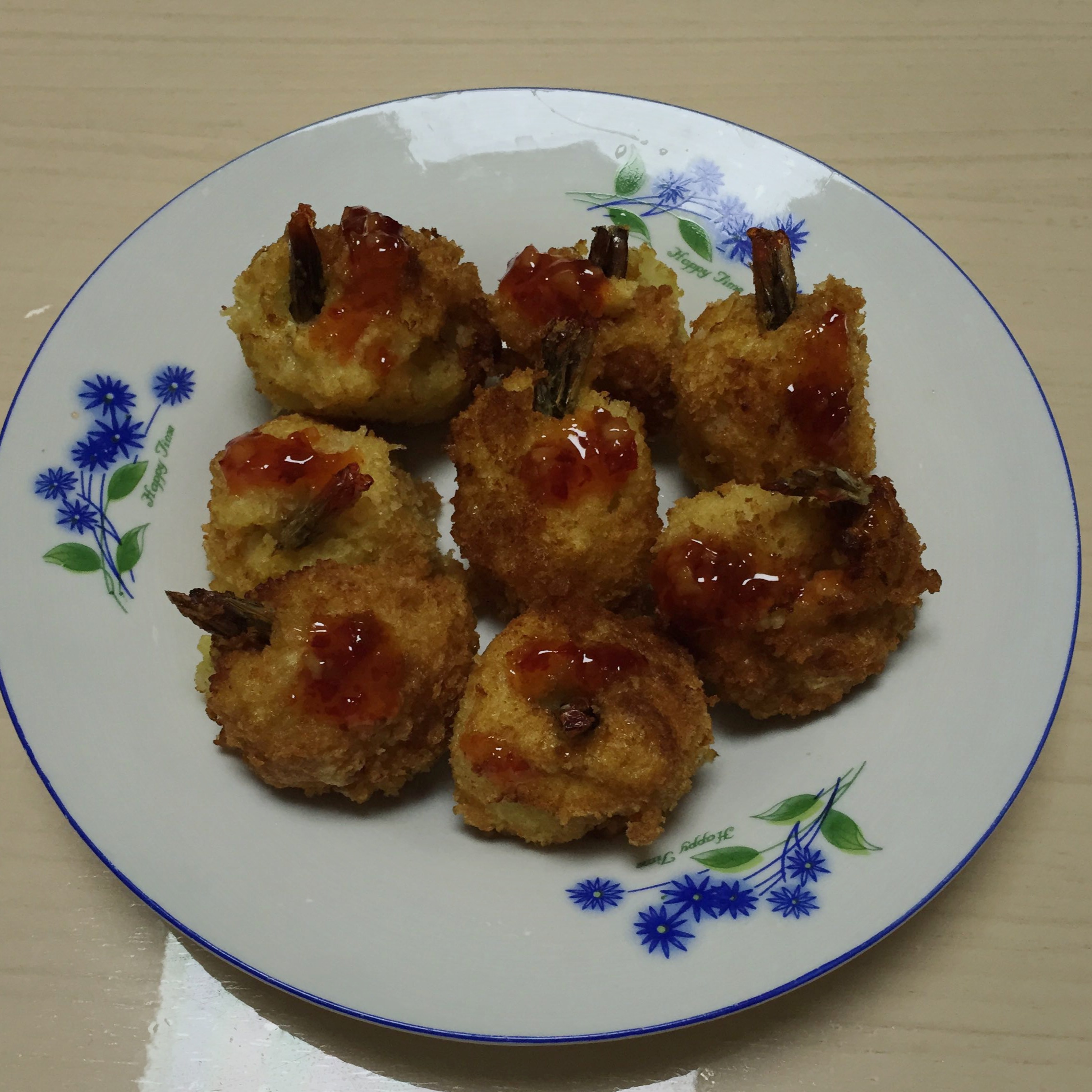 土豆泥鲜虾球