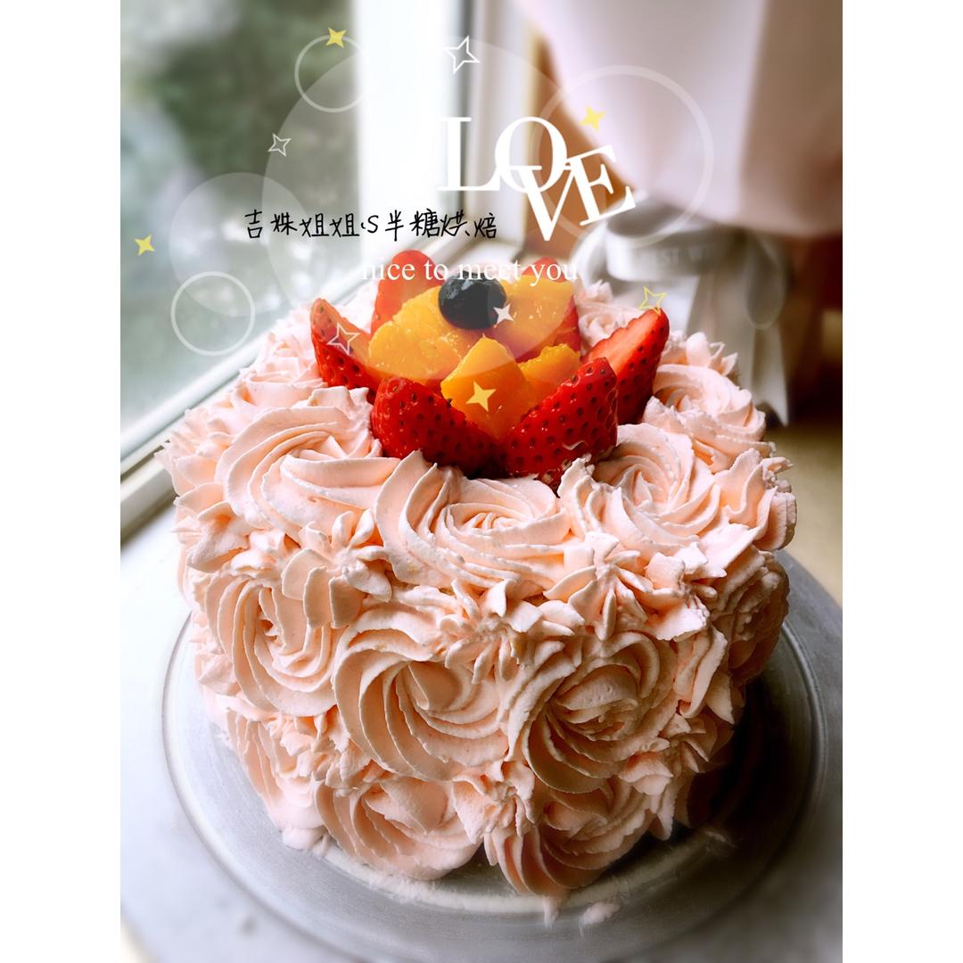 极简的浪漫——Rose Swirl Cake（玫瑰蛋糕）