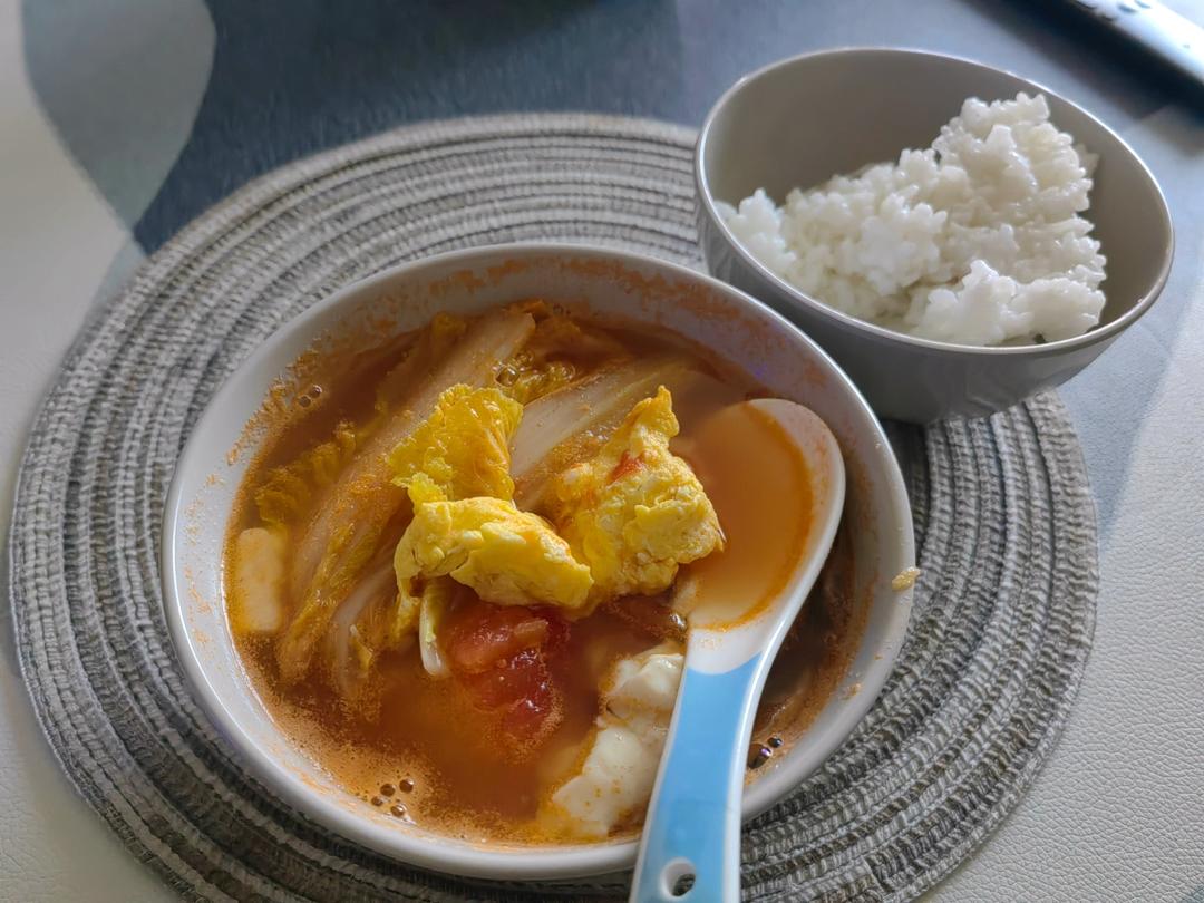 🔥一人食|番茄虾仁豆腐汤（低卡低脂高蛋白）