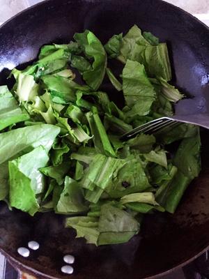 素食亦美味 🥬5分钟搞定一个菜系列(一)『黑豆豉炒油麦菜』的做法 步骤3