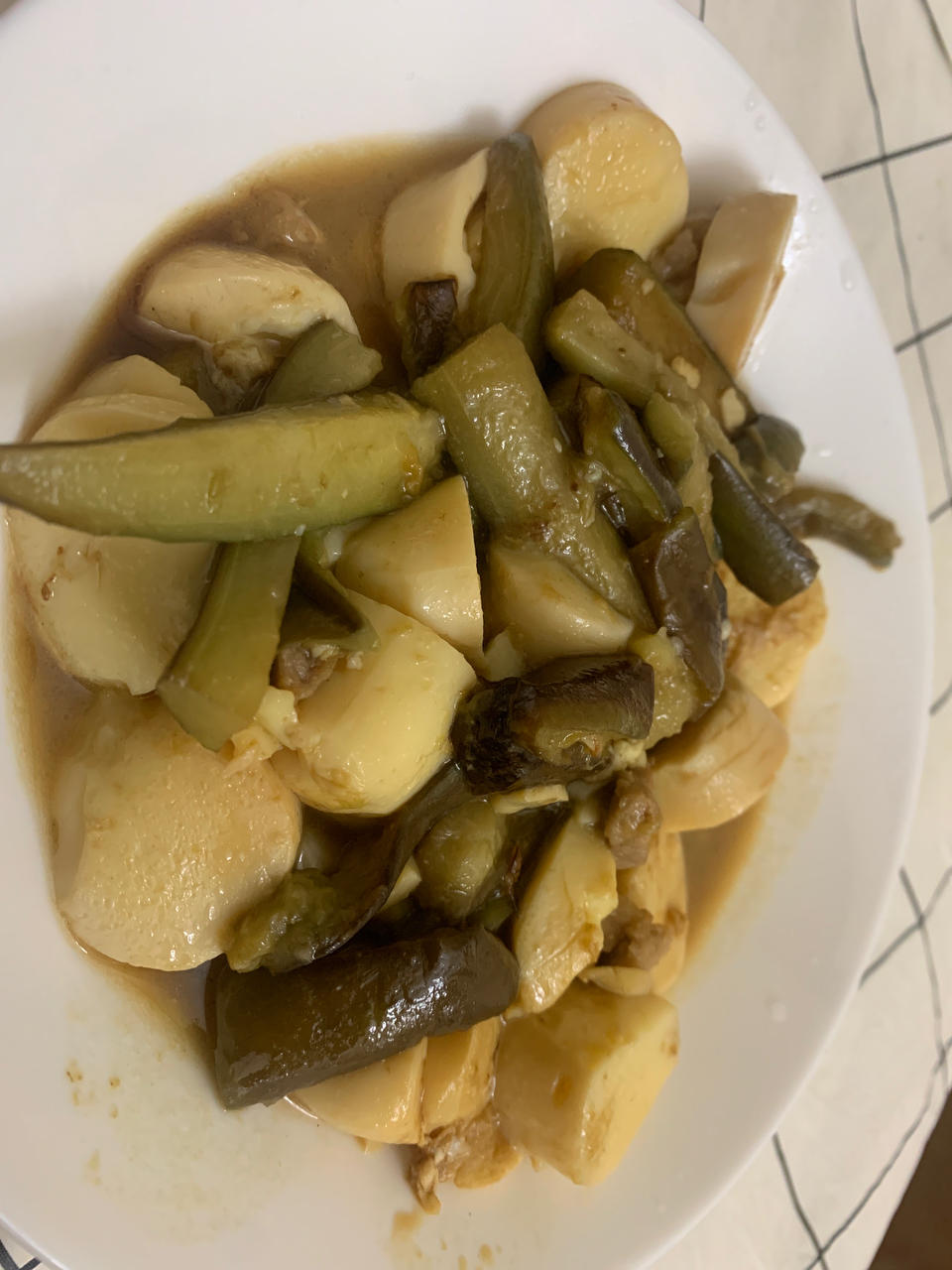 肉末烧茄子豆腐