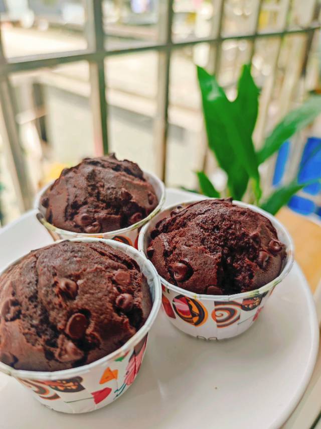 巨简单❗️超快速❗️巧克力玛芬蛋糕❗️好吃哭了