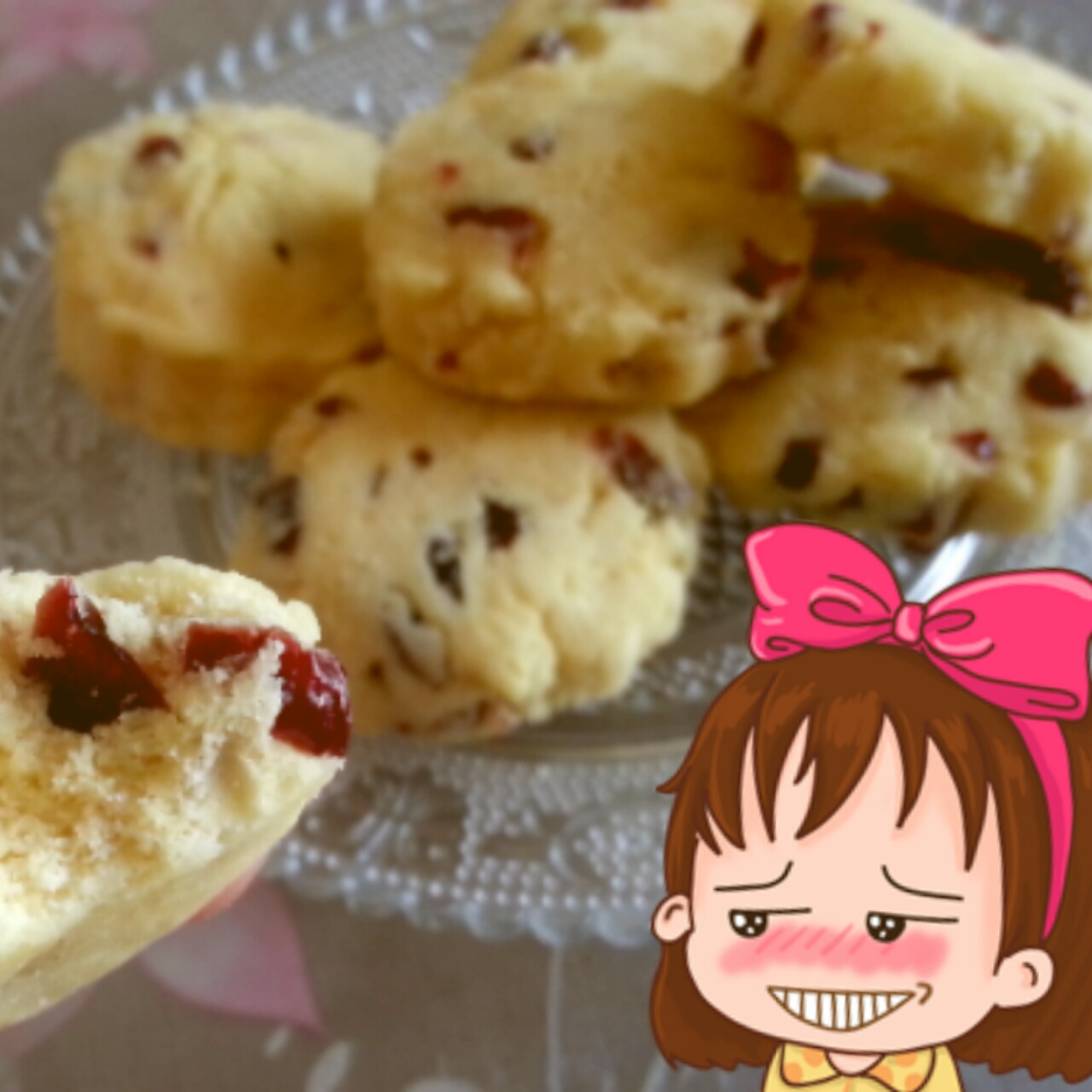超简单蔓越莓饼干（免烤微波炉版）