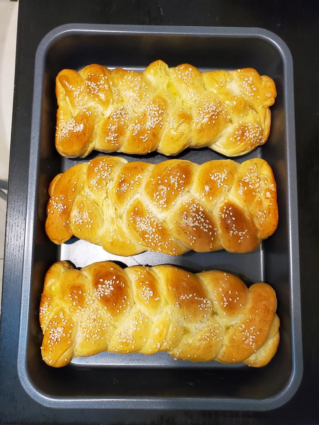 酸奶辫子面包（一次发酵）