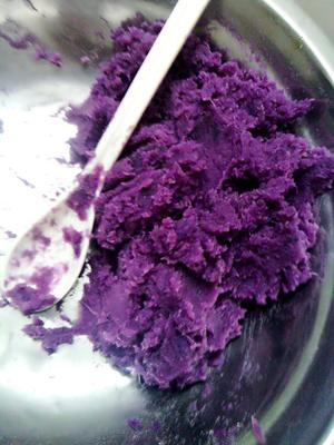 紫薯糯米糍的做法 步骤2