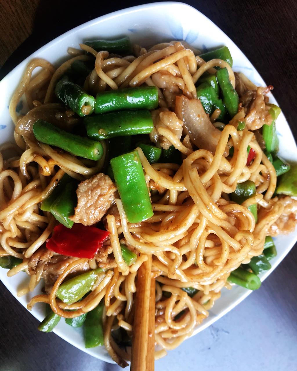豆角焖个面