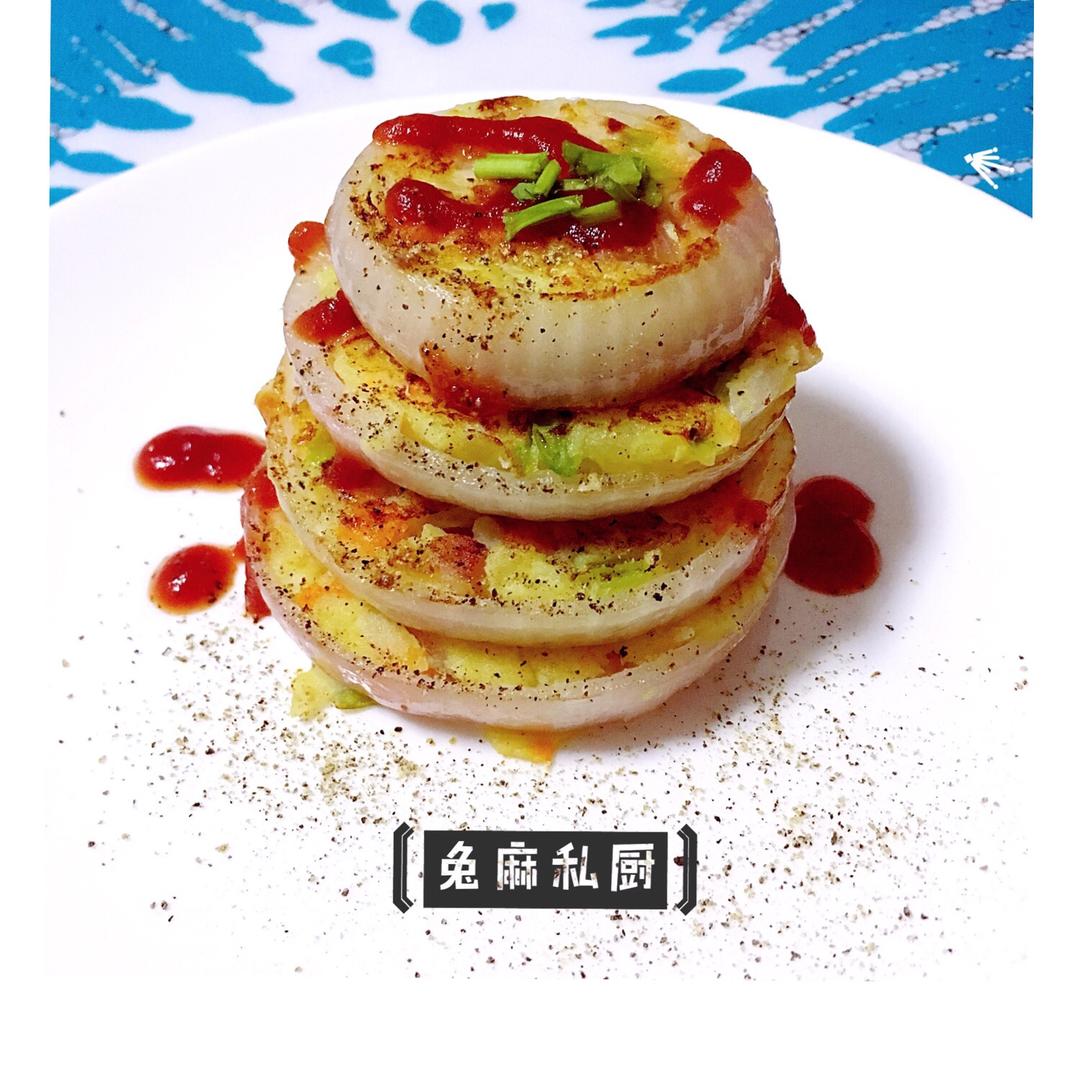 洋葱圈土豆泥