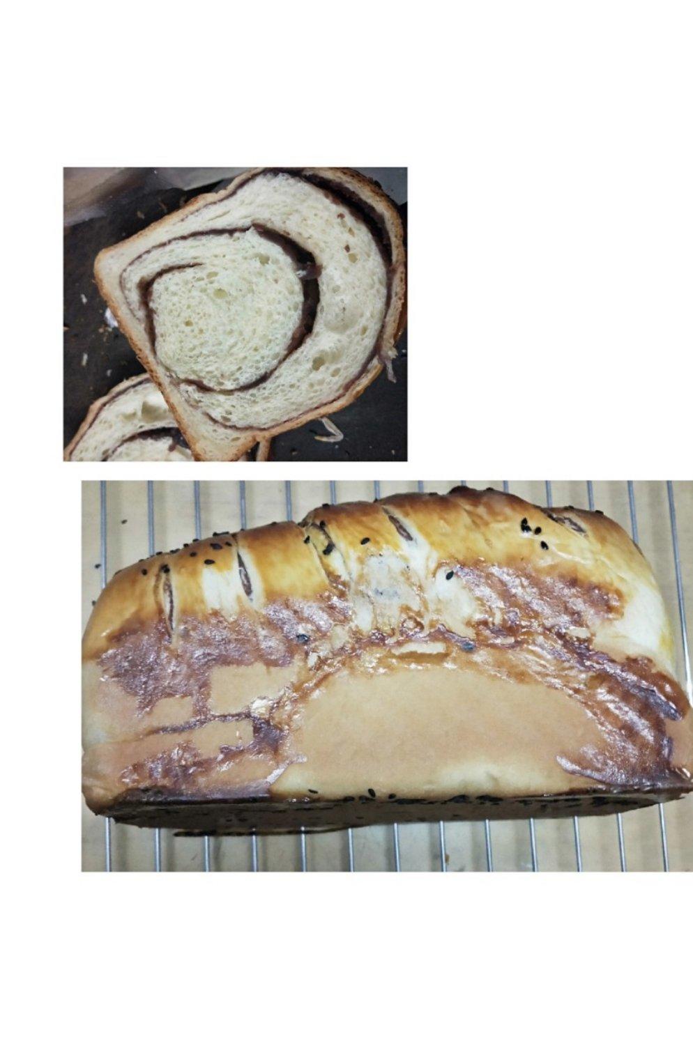 大理石豆沙吐司