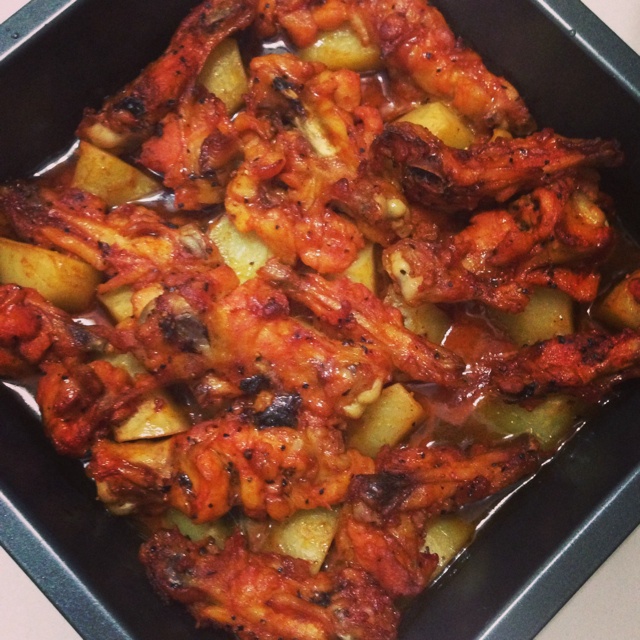 新奥尔良烤鸡腿土豆