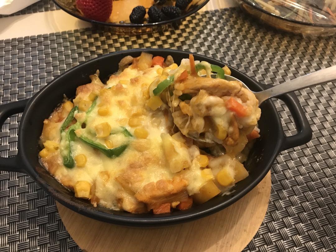 番茄鸡肉浓情焗饭【两人份】