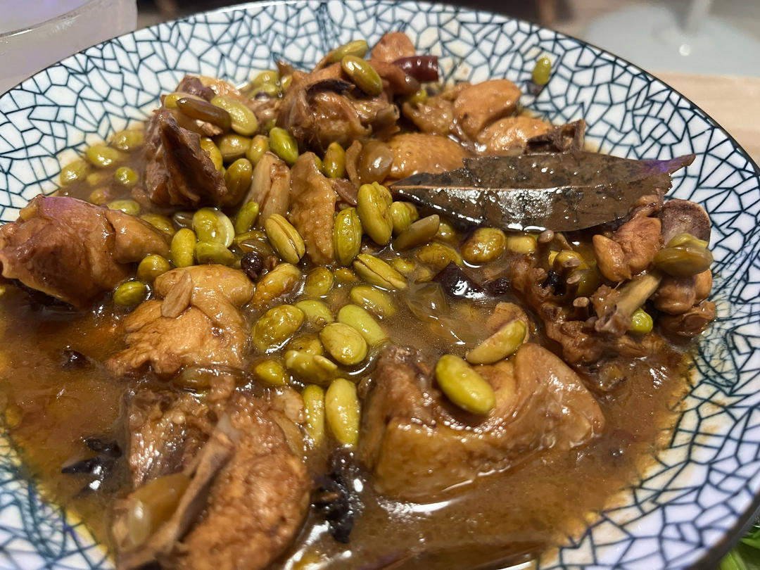 毛豆烧鸡