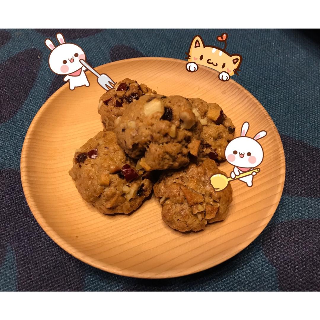 红枣红糖核桃饼干