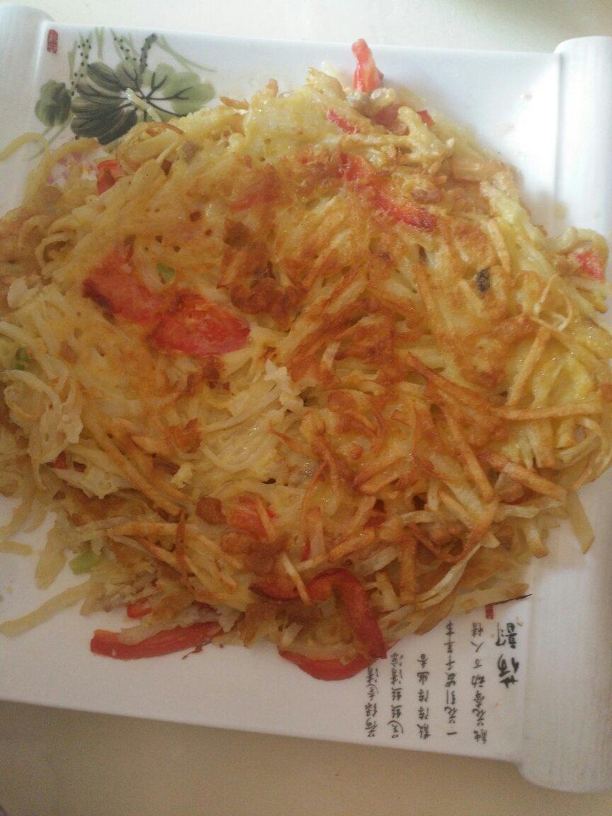 土豆丝鸡蛋饼