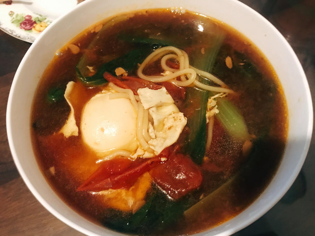 西红柿鸡蛋青菜面