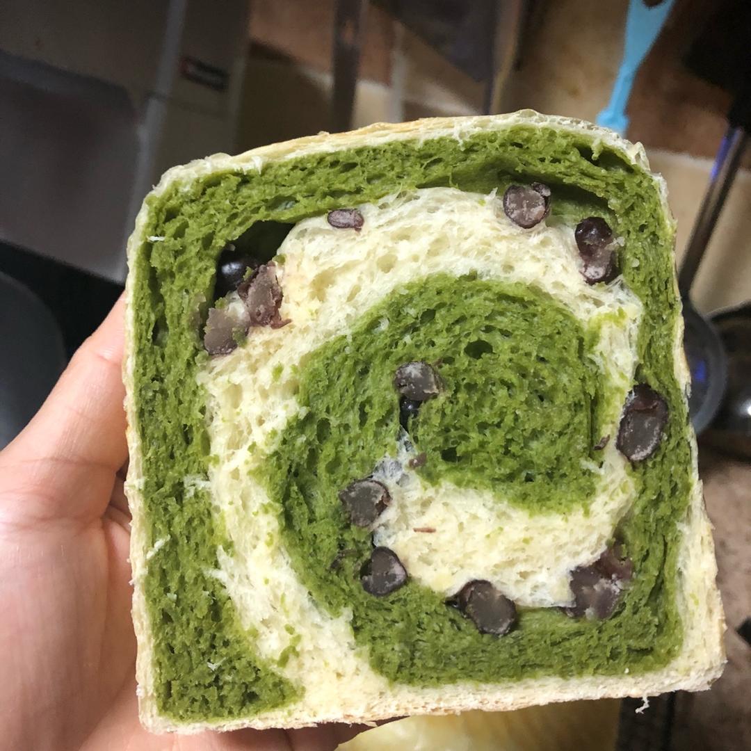 抹茶蜜豆吐司