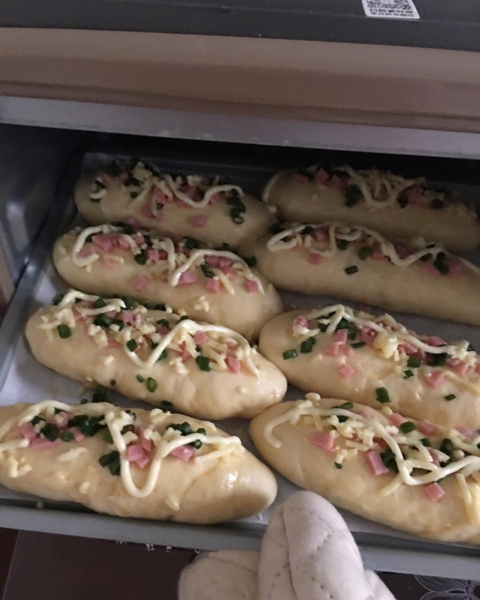 香葱火腿肉松面包